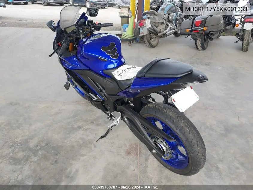 MH3RH17Y5KK001333 2019 Yamaha Yzfr3