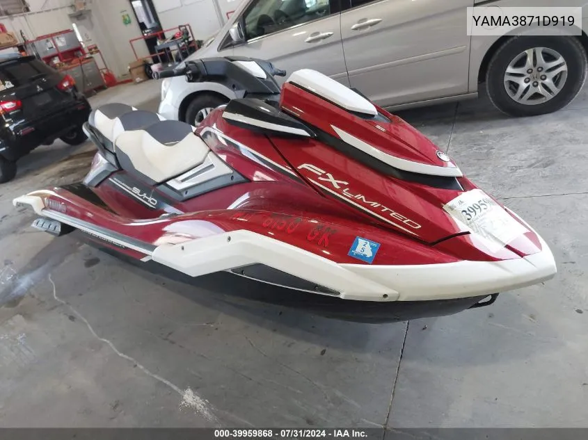 2019 Yamaha Wave Runner VIN: YAMA3871D919 Lot: 39959868