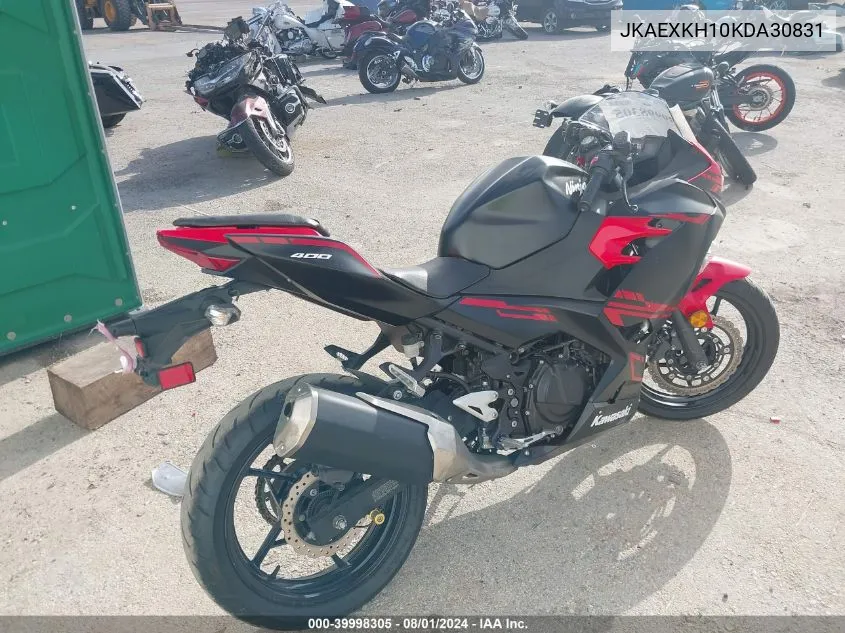 2019 Kawasaki Ex400 VIN: JKAEXKH10KDA30831 Lot: 39998305