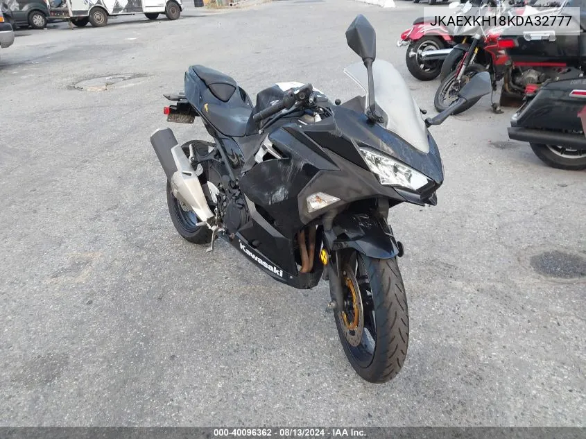 2019 Kawasaki Ex400 VIN: JKAEXKH18KDA32777 Lot: 40096362