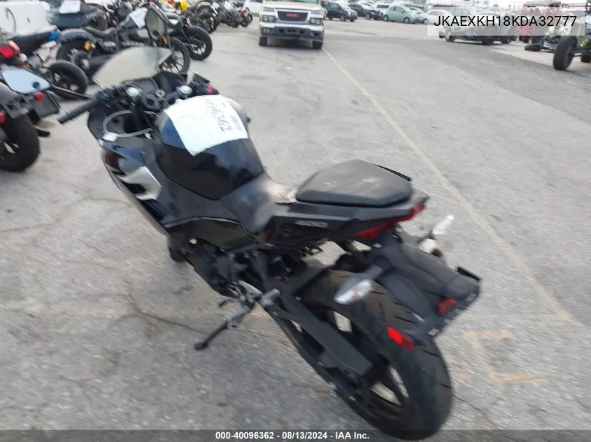 2019 Kawasaki Ex400 VIN: JKAEXKH18KDA32777 Lot: 40096362