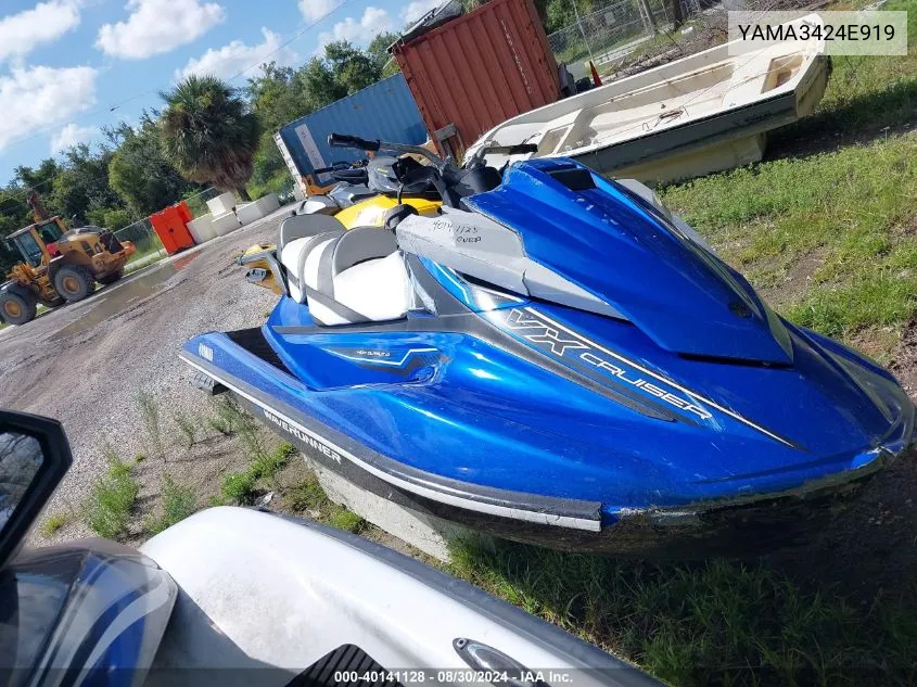 2019 Yamaha Vx Cruiser Ho VIN: YAMA3424E919 Lot: 40141128