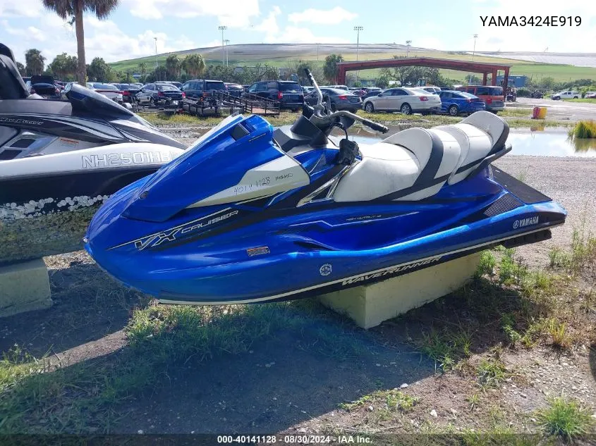 2019 Yamaha Vx Cruiser Ho VIN: YAMA3424E919 Lot: 40141128