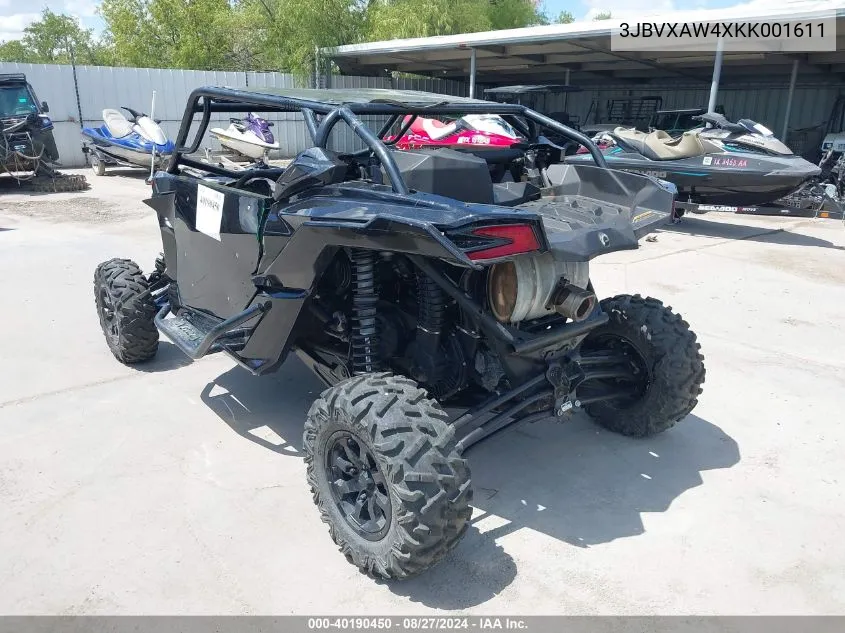 2019 Can-Am Maverick X3 X Rs Turbo R VIN: 3JBVXAW4XKK001611 Lot: 40190450