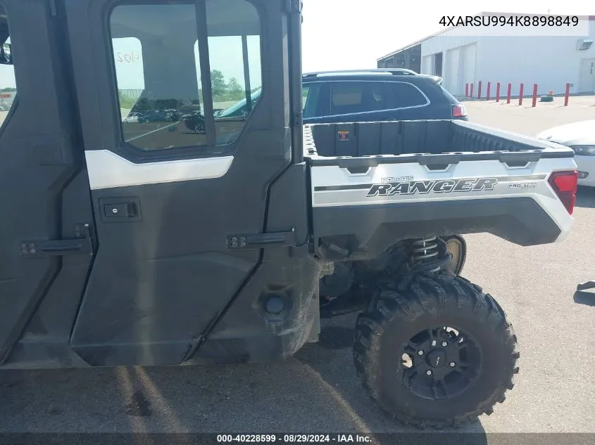 2019 Polaris Ranger Crew Xp 1000 Eps Northstar Edition VIN: 4XARSU994K8898849 Lot: 40228599