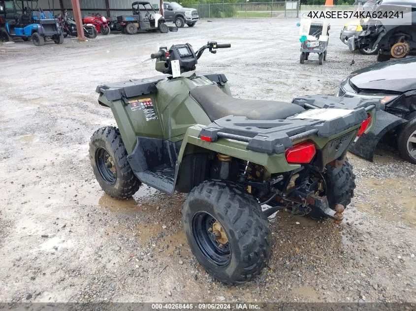 2019 Polaris Sportsman 570 Eps VIN: 4XASEE574KA624241 Lot: 40268445