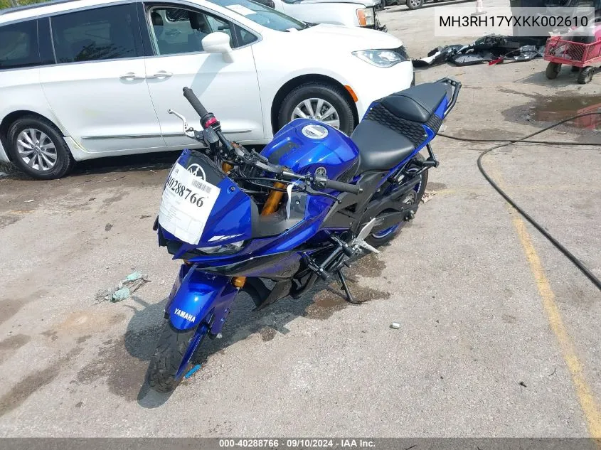 MH3RH17YXKK002610 2019 Yamaha Yzfr3