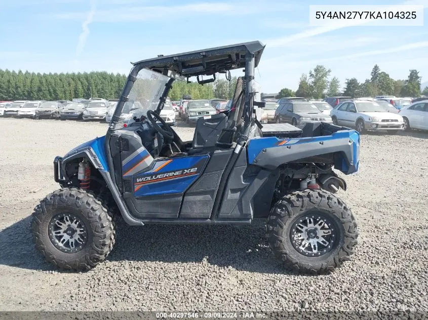 5Y4AN27Y7KA104325 2019 Yamaha Yxe850