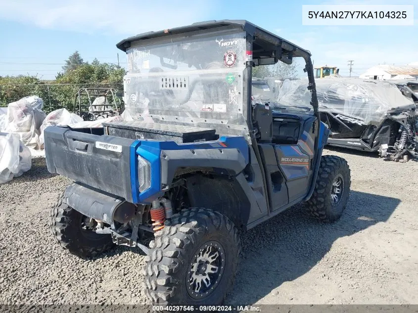 2019 Yamaha Yxe850 VIN: 5Y4AN27Y7KA104325 Lot: 40297546