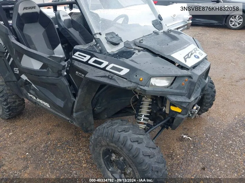 3NSVBE876KH832058 2019 Polaris Rzr S 900 Eps