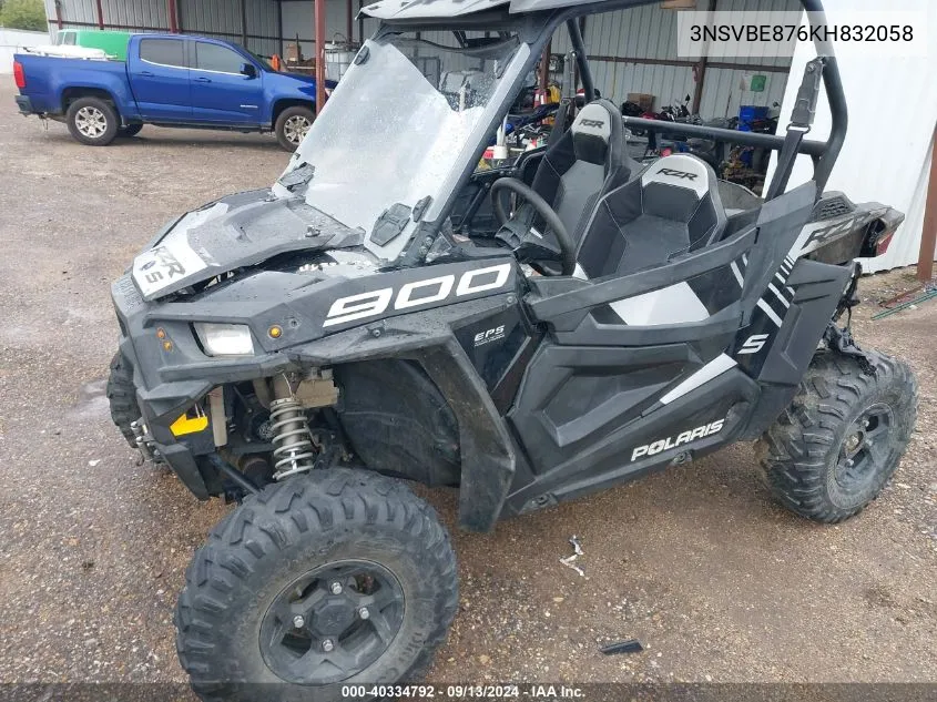 3NSVBE876KH832058 2019 Polaris Rzr S 900 Eps