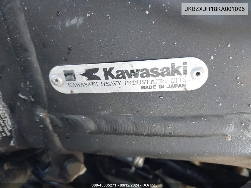 JKBZXJH18KA001096 2019 Kawasaki Zx636 K