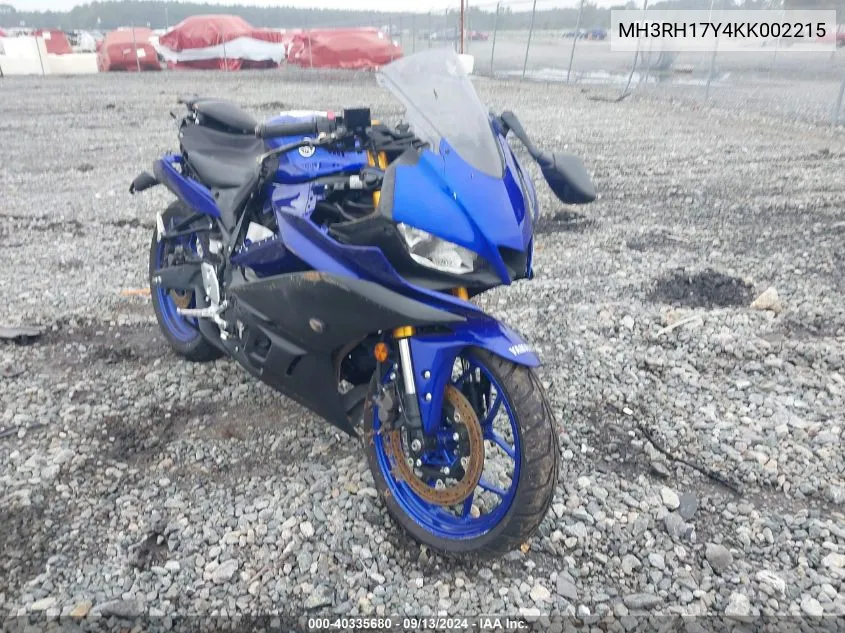 MH3RH17Y4KK002215 2019 Yamaha Yzfr3