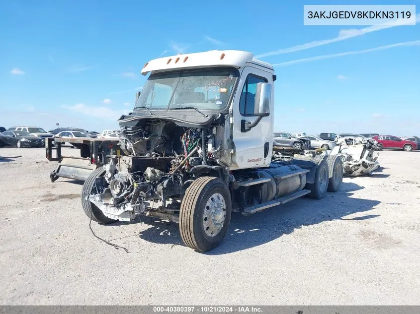 3AKJGEDV8KDKN3119 2019 Freightliner Cascadia 125