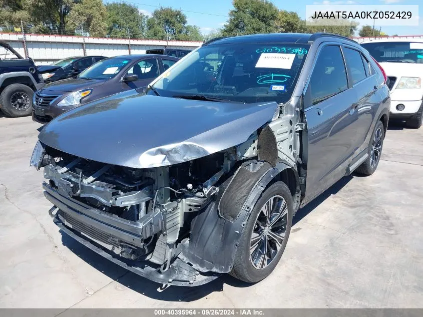 2019 Mits Eclipse Cross Se W/S Sel VIN: JA4AT5AA0KZ052429 Lot: 40395964