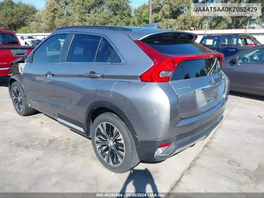 2019 Mits Eclipse Cross Se W/S Sel VIN: JA4AT5AA0KZ052429 Lot: 40395964