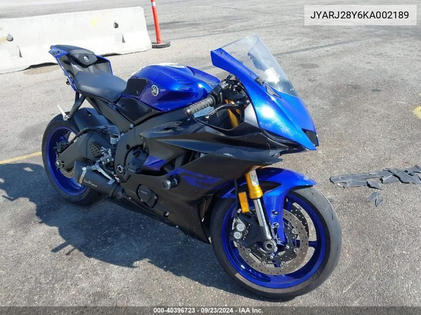 JYARJ28Y6KA002189 2019 Yamaha Yzfr6 C