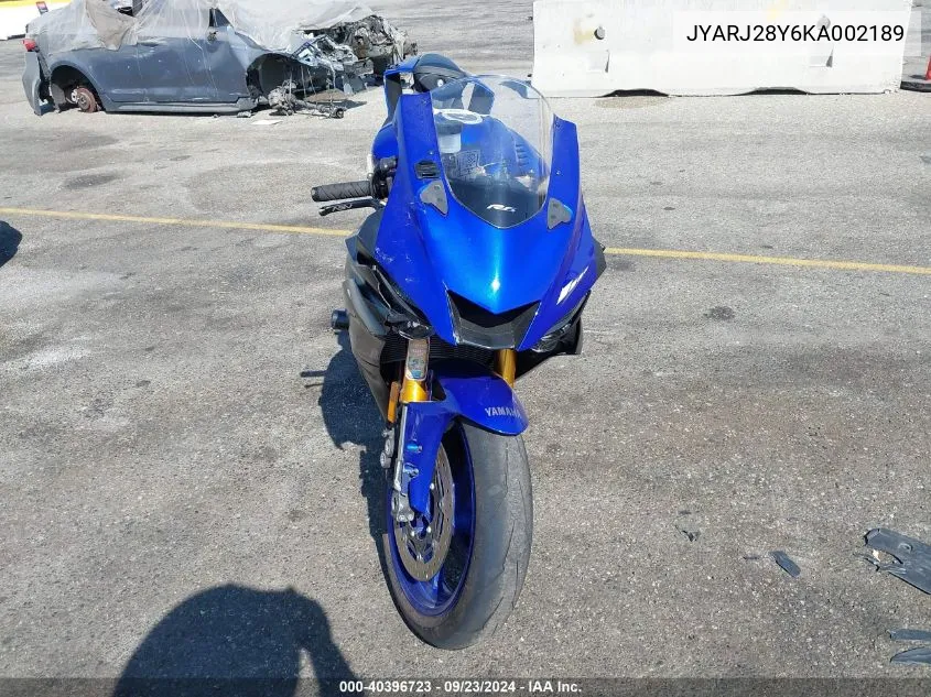 2019 Yamaha Yzfr6 C VIN: JYARJ28Y6KA002189 Lot: 40396723