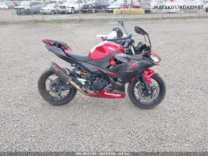 2019 Kawasaki Ex400 VIN: JKAEXKG17KDA23957 Lot: 40431308