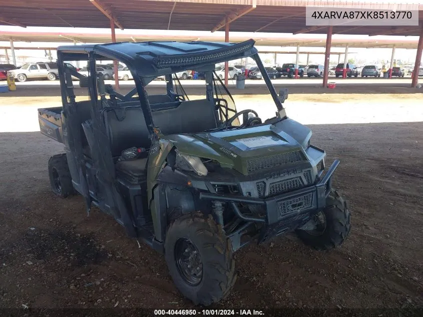 2019 Polaris Ranger Crew Xp 900 VIN: 4XARVA87XK8513770 Lot: 40446950