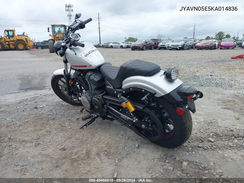 2019 Yamaha Xvs950 Cu/Cuc VIN: JYAVN05E5KA014836 Lot: 40450618