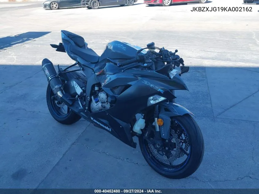 2019 Kawasaki Zx636 K VIN: JKBZXJG19KA002162 Lot: 40452480