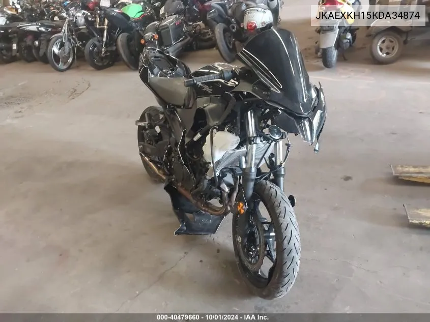 2019 Kawasaki Ex400 VIN: JKAEXKH15KDA34874 Lot: 40479660