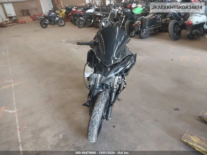 2019 Kawasaki Ex400 VIN: JKAEXKH15KDA34874 Lot: 40479660