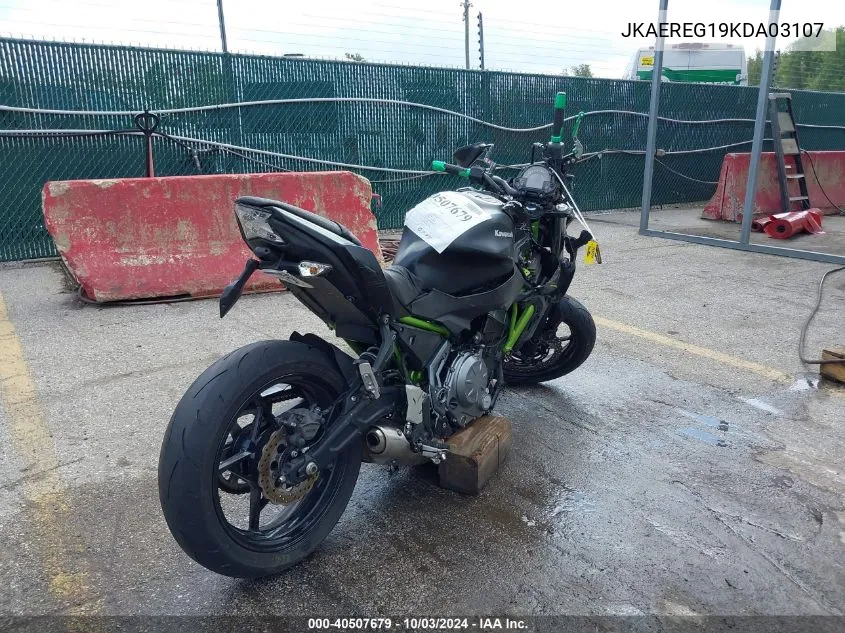 2019 Kawasaki Er650 G VIN: JKAEREG19KDA03107 Lot: 40507679