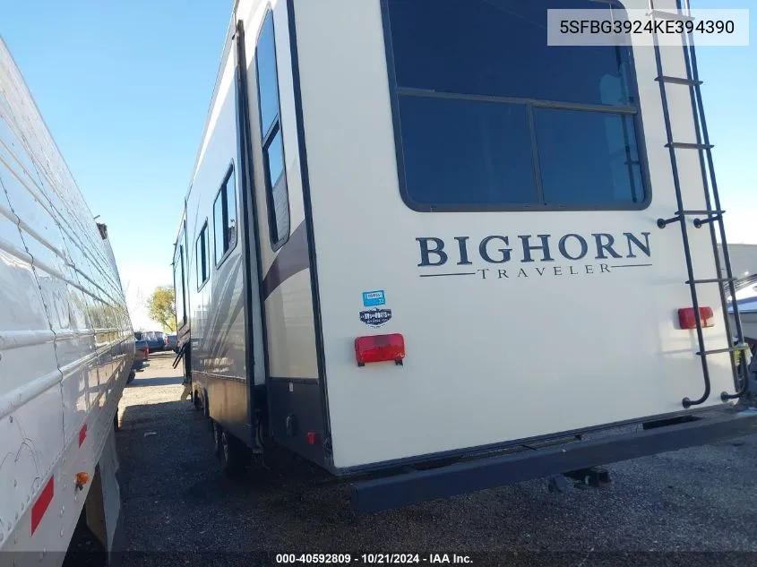 2019 Heartland Bighorn Tr VIN: 5SFBG3924KE394390 Lot: 40592809