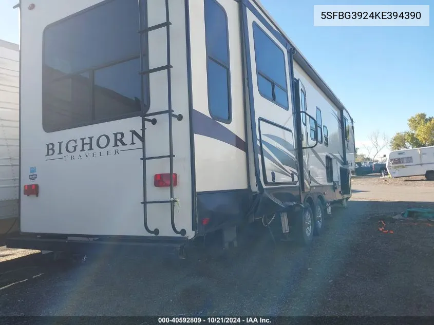 2019 Heartland Bighorn Tr VIN: 5SFBG3924KE394390 Lot: 40592809