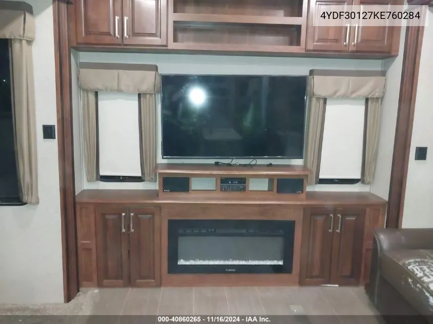 2019 Keystone Rv Other VIN: 4YDF30127KE760284 Lot: 40860265