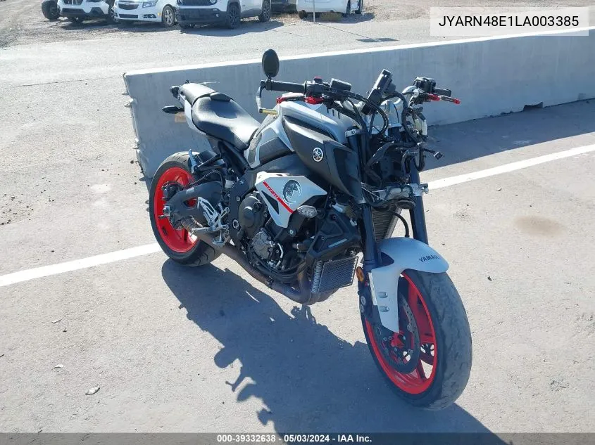 2020 Yamaha Mtn1000 VIN: JYARN48E1LA003385 Lot: 39332638