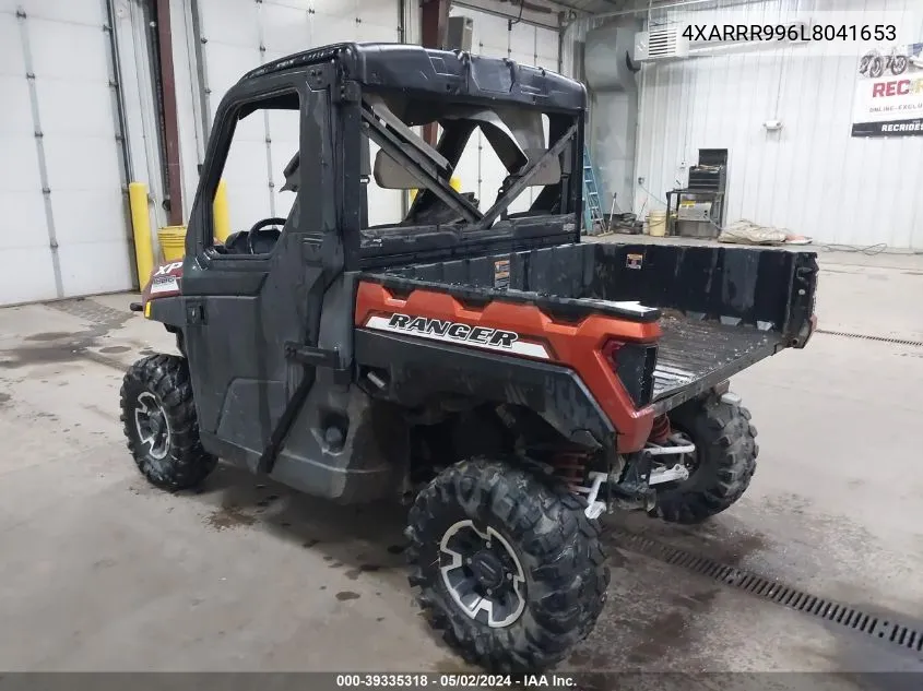 2020 Polaris Ranger Xp 1000 Premium Winter Prep VIN: 4XARRR996L8041653 Lot: 39335318