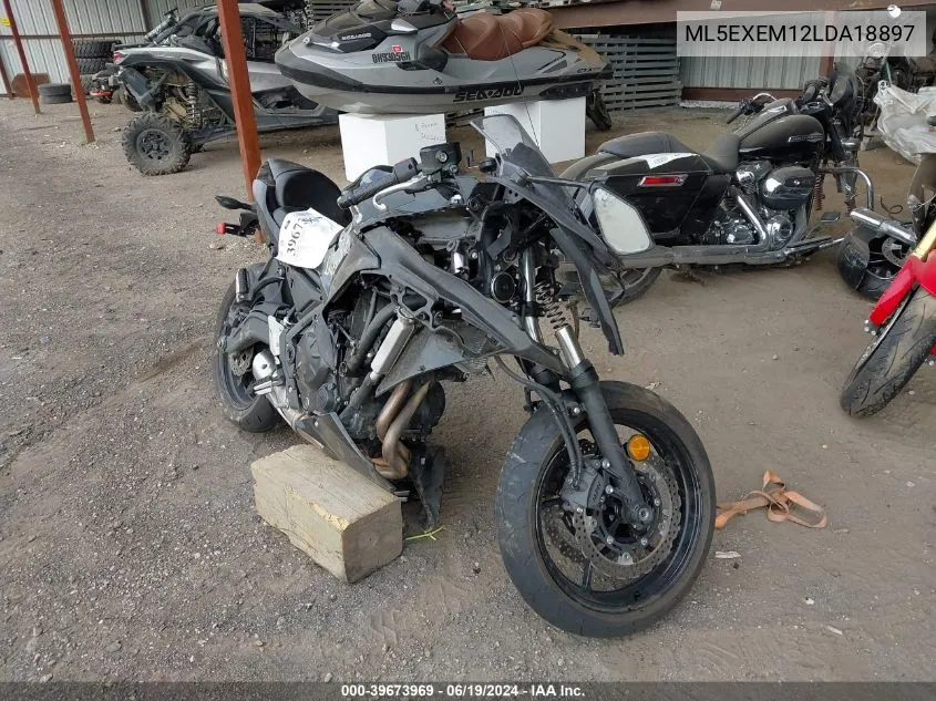 2020 Kawasaki Ex650 M VIN: ML5EXEM12LDA18897 Lot: 39673969