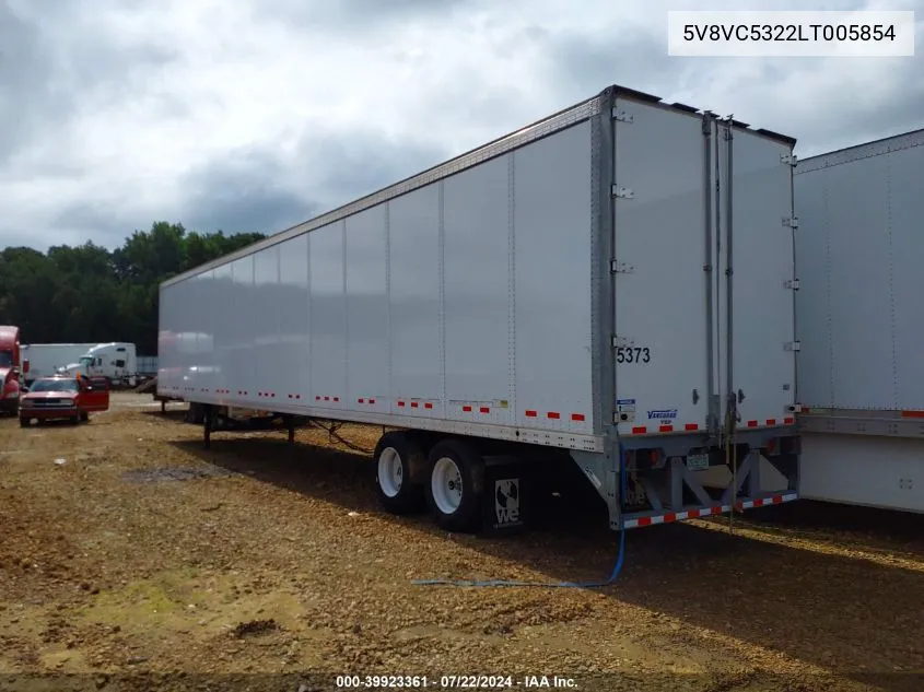 2020 Vanguard National 53' Semi Trailer VIN: 5V8VC5322LT005854 Lot: 39923361