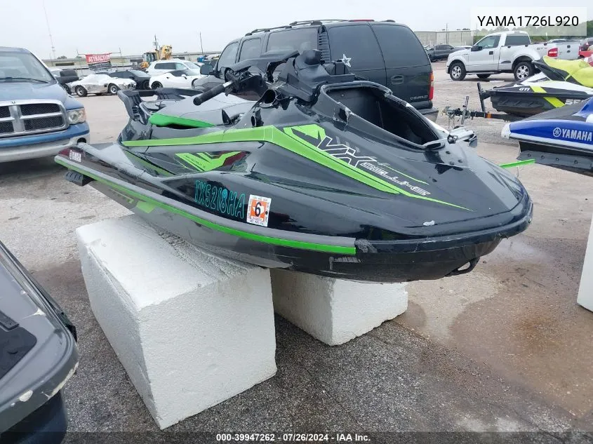 2020 Yamaha Vx VIN: YAMA1726L920 Lot: 39947262