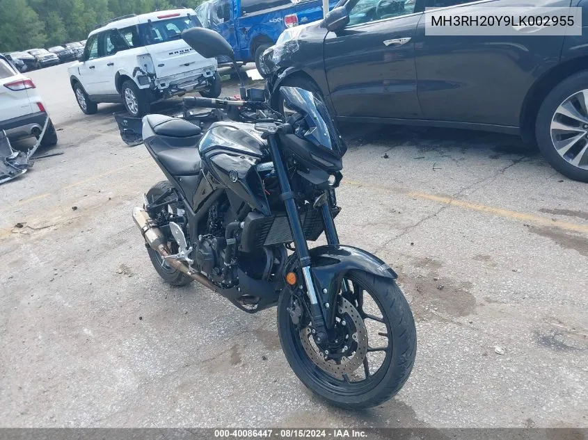 2020 Yamaha Mt-03 VIN: MH3RH20Y9LK002955 Lot: 40086447