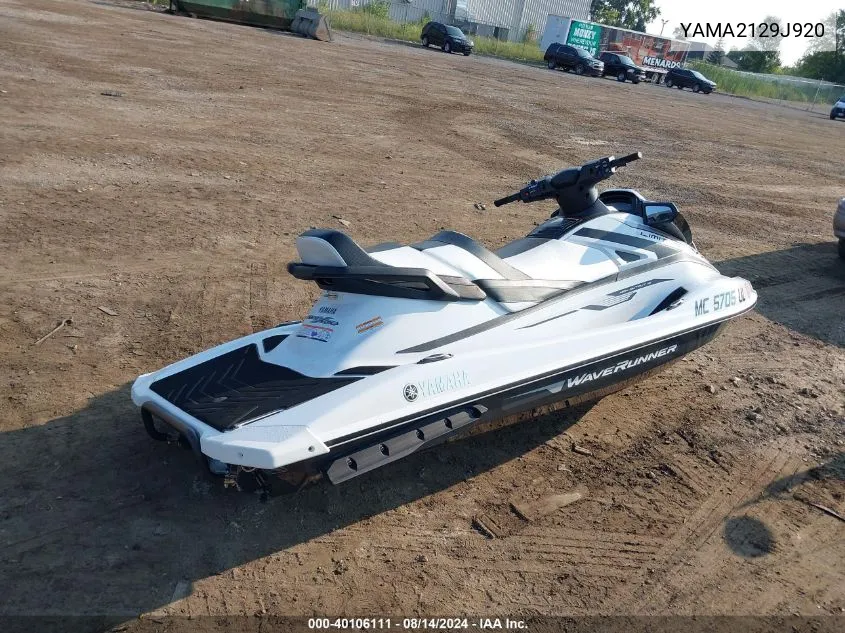 2020 Yamaha Vx Limited VIN: YAMA2129J920 Lot: 40106111