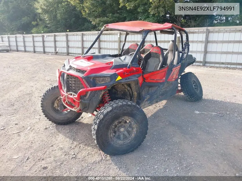 2020 Polaris Rzr Xp 4 Turbo VIN: 3NSN4E92XLF794991 Lot: 40151280