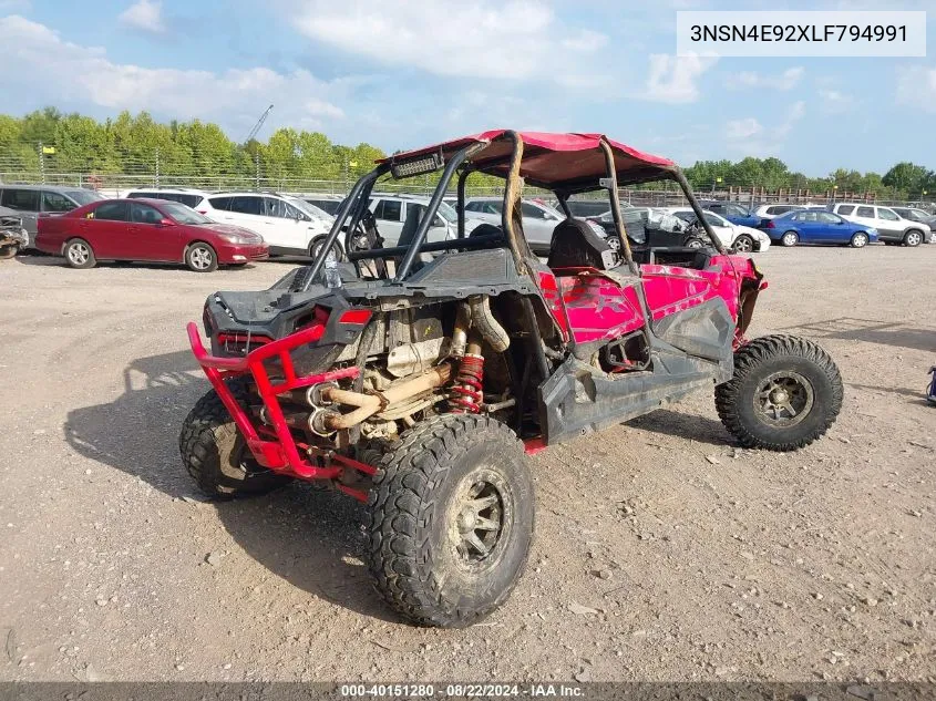 2020 Polaris Rzr Xp 4 Turbo VIN: 3NSN4E92XLF794991 Lot: 40151280