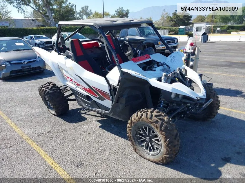 2020 Yamaha Yxz1000 VIN: 5Y4AN33Y6LA100909 Lot: 40181058