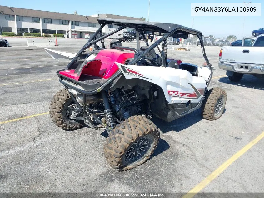 2020 Yamaha Yxz1000 VIN: 5Y4AN33Y6LA100909 Lot: 40181058