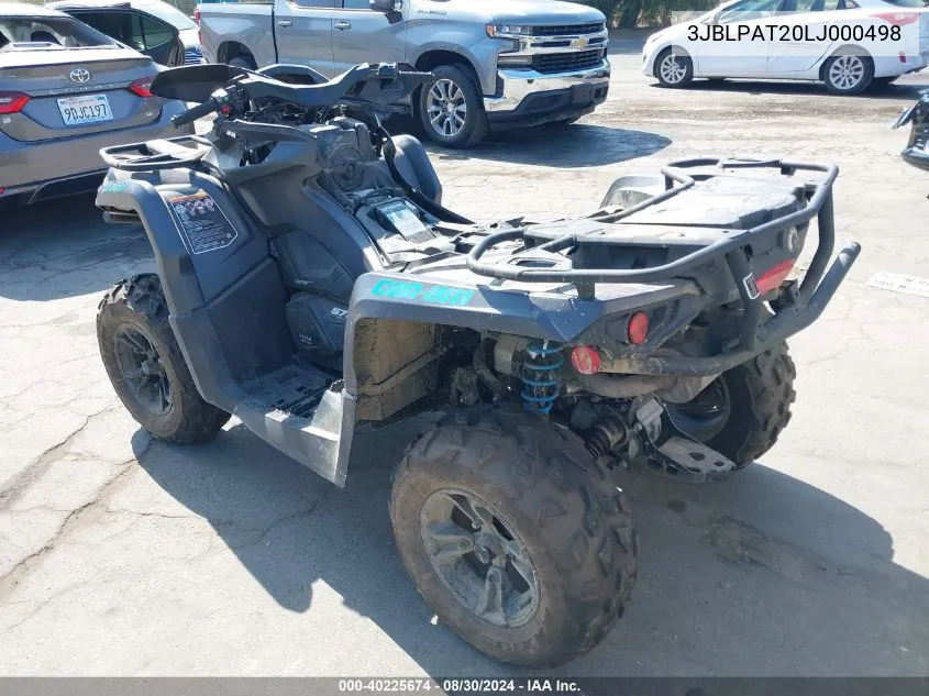 2020 Can-Am Outlander Max Xt 570 VIN: 3JBLPAT20LJ000498 Lot: 40225674