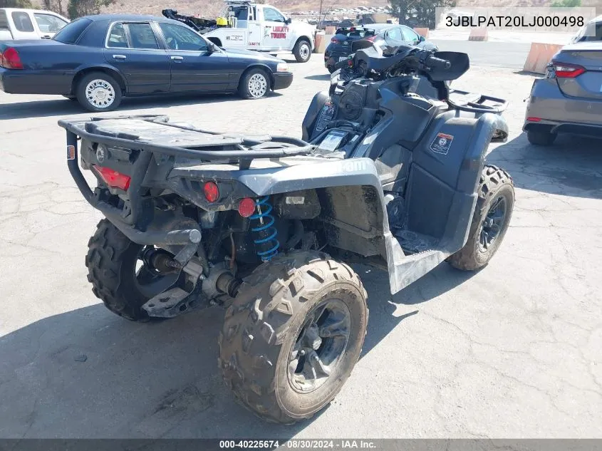 2020 Can-Am Outlander Max Xt 570 VIN: 3JBLPAT20LJ000498 Lot: 40225674