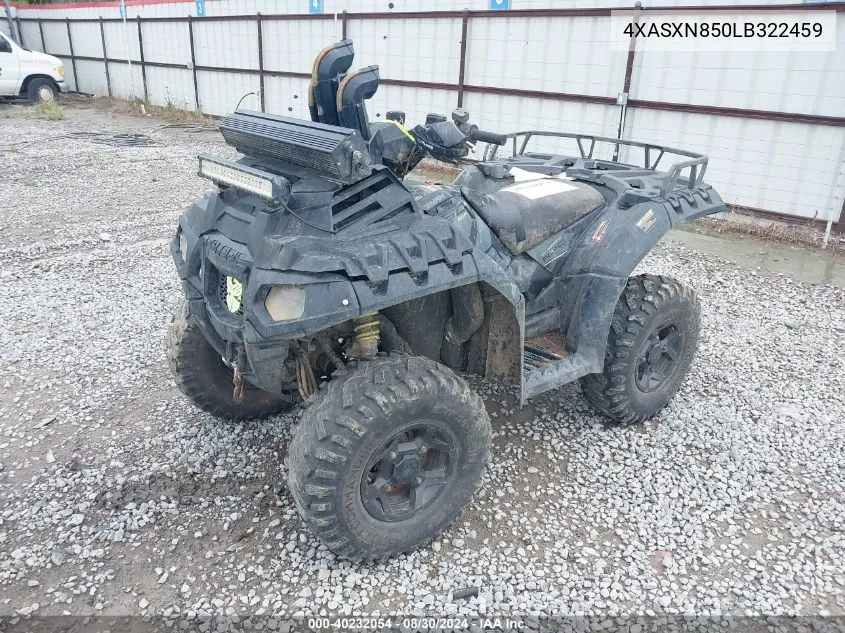 2020 Polaris Sportsman 850 High Lifter Edition VIN: 4XASXN850LB322459 Lot: 40232054