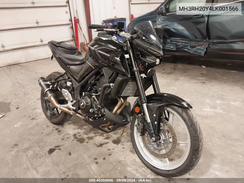 2020 Yamaha Mt-03 VIN: MH3RH20Y4LK001566 Lot: 40304886