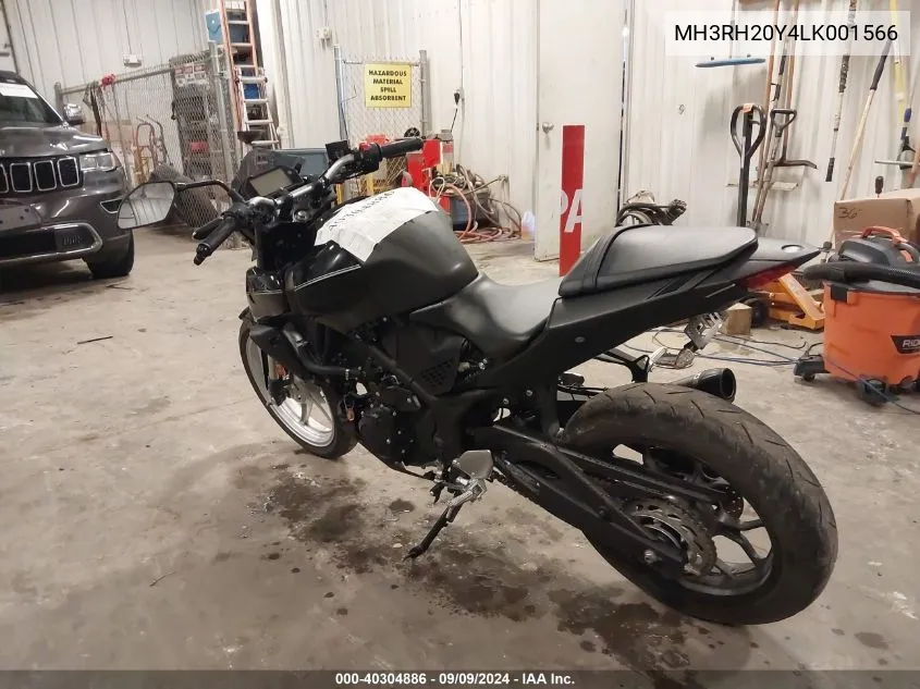 2020 Yamaha Mt-03 VIN: MH3RH20Y4LK001566 Lot: 40304886