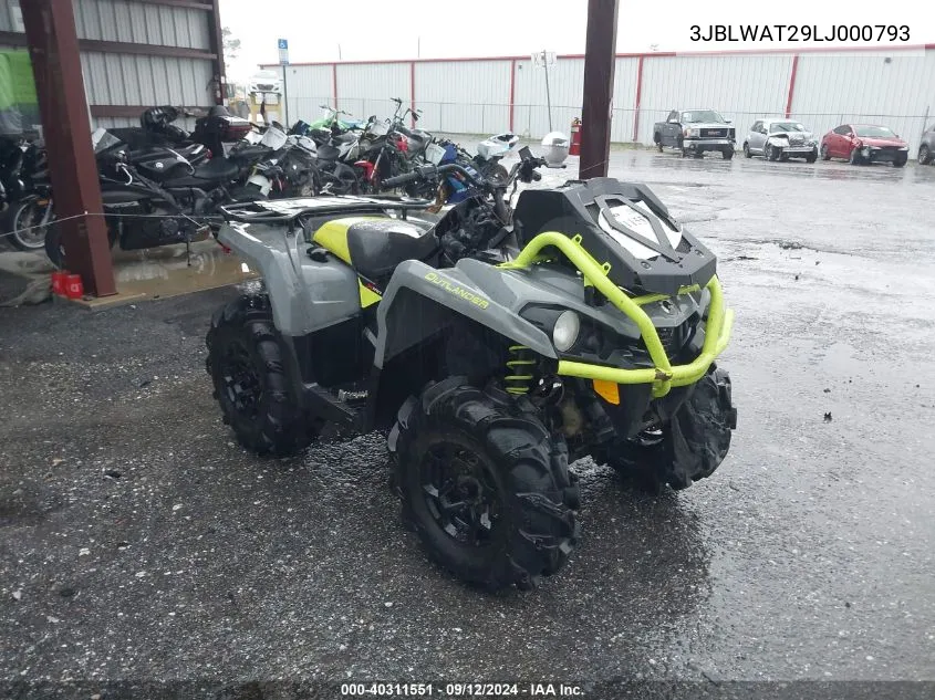 2020 Can-Am Outlander X Mr 570 VIN: 3JBLWAT29LJ000793 Lot: 40311551