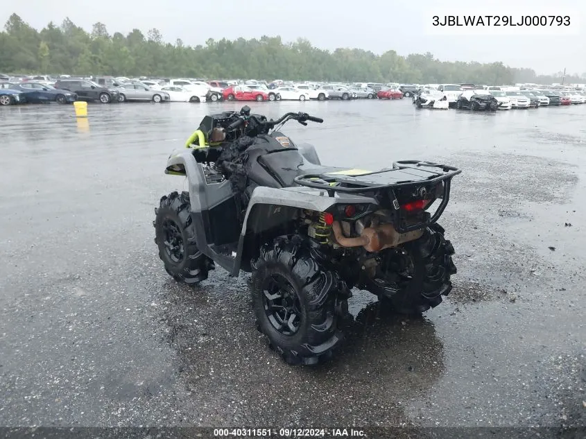 2020 Can-Am Outlander X Mr 570 VIN: 3JBLWAT29LJ000793 Lot: 40311551